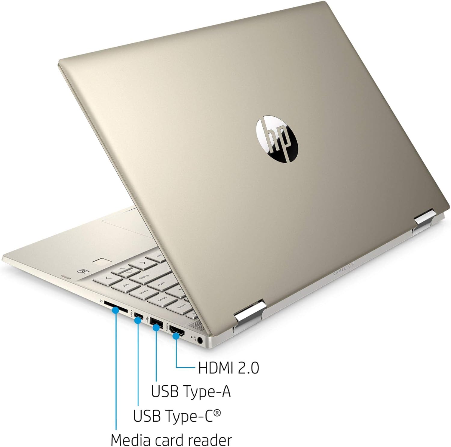 HP 2020 Pavilion x360 14' FHD WLED Touchscreen 2-in-1 Convertible Laptop, Intel Core i5-1035G1 up to 3.6GHz, 8GB DDR4, 256GB SSD, 802.11ac, Bluetooth, Webcam, HDMI, Fingerprint Reader, Windows 10