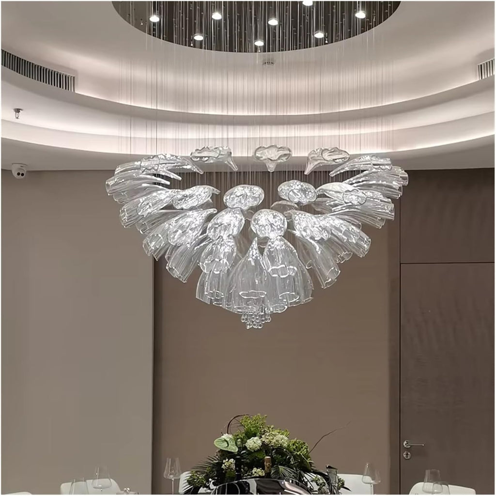 Modern Luxury Crystal LED Chandelier Living Room Restaurant Hotel Lobby Villa Glass Chandelier Gold and Silver Color Decorative Light,Dining Light Fixtures