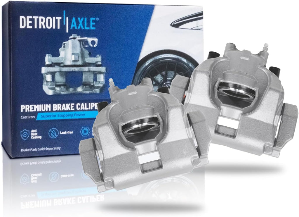 Detroit Axle - 2pc Front Brake Calipers for 2015-2016 Lincoln MKZ [Base, Black Label], Pair Disc Brake Calipers with Brackets Replacement