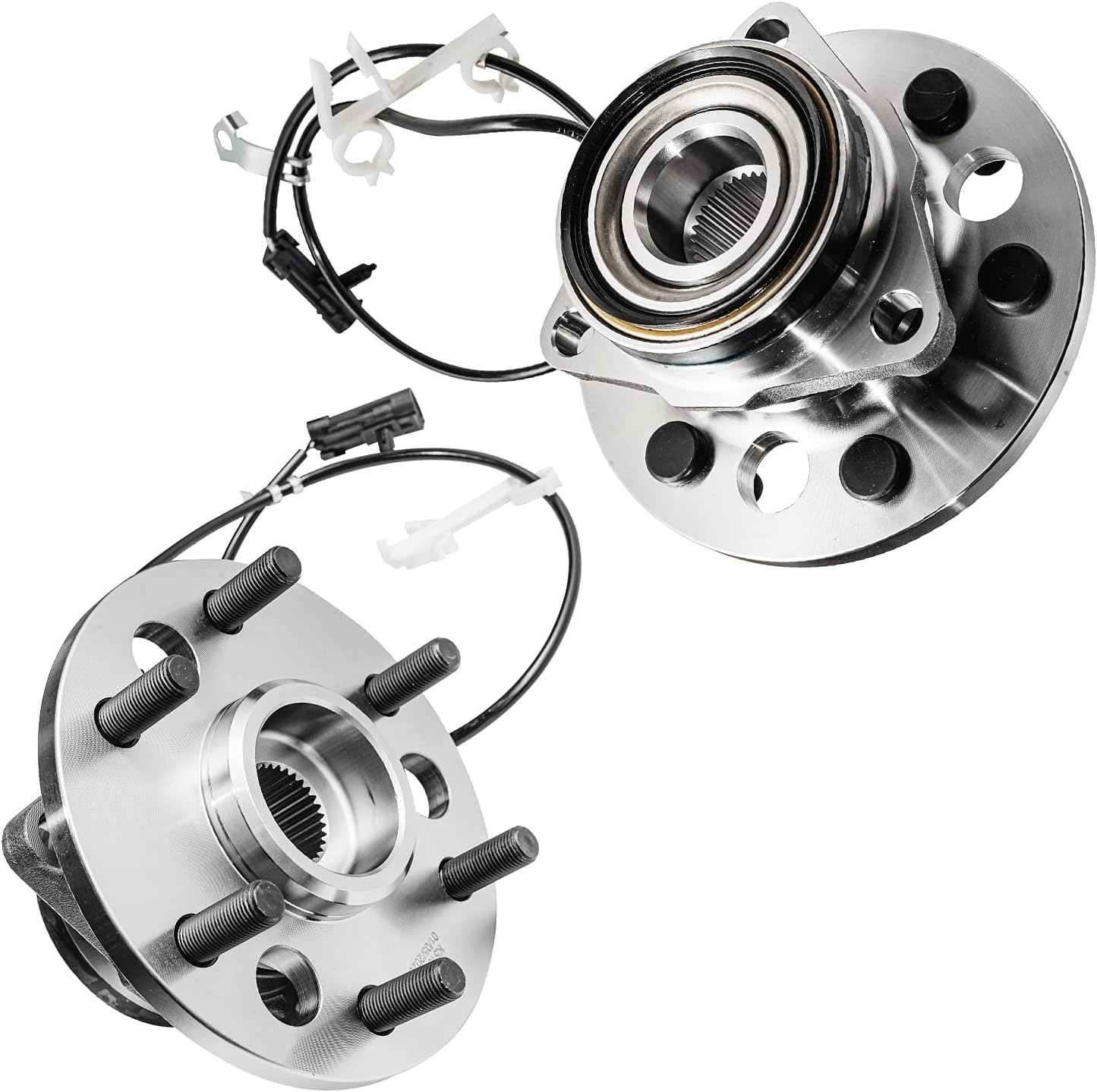Detroit Axle - Front Brake Kit for K1500 K2500 Escalade Yukon Tahoe Drilled and Slotted Brake Rotors Ceramic Brakes Pads Wheel Bearing Hubs Replacement: 11.62' inch Front Rotors