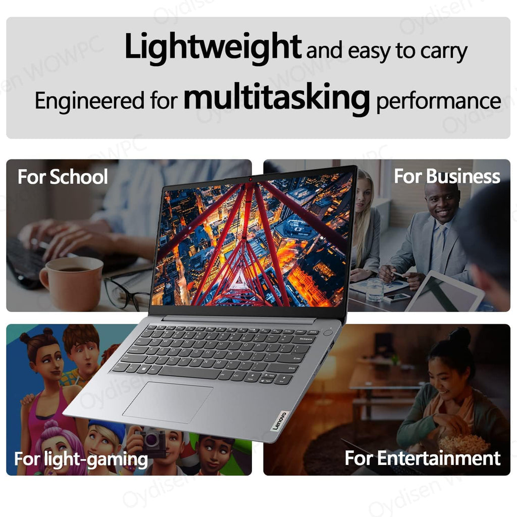 Lenovo IdeaPad 1i 14' HD Laptop with Office 365, Intel Core i3-1215U 6-Core Processor, 36GB RAM 1TB SSD, SD Card Slot, WiFi, Bluetooth, Windows 11 Pro, Gray