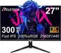 27inch Gaming Computer Monitor,2K(QHD 2560x1440) 300Hz Monitor, Fast IPS 1ms Response Time, FreeSync&G-Sync, Anti-Blue Light, Ultra Slim, 100% sRGB, DP*2 & HDMI*2 Ports VESA Mount(G27X Ultra)