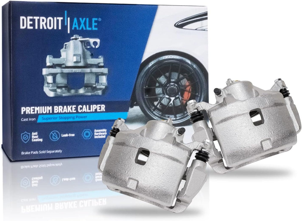 Detroit Axle - 4pc Brake Calipers for 2003-2011 Honda Element Disc Brake Calipers w/Brackets 2004 2005 2006 2007 2008 2009 2010 Front and Rear Replacement