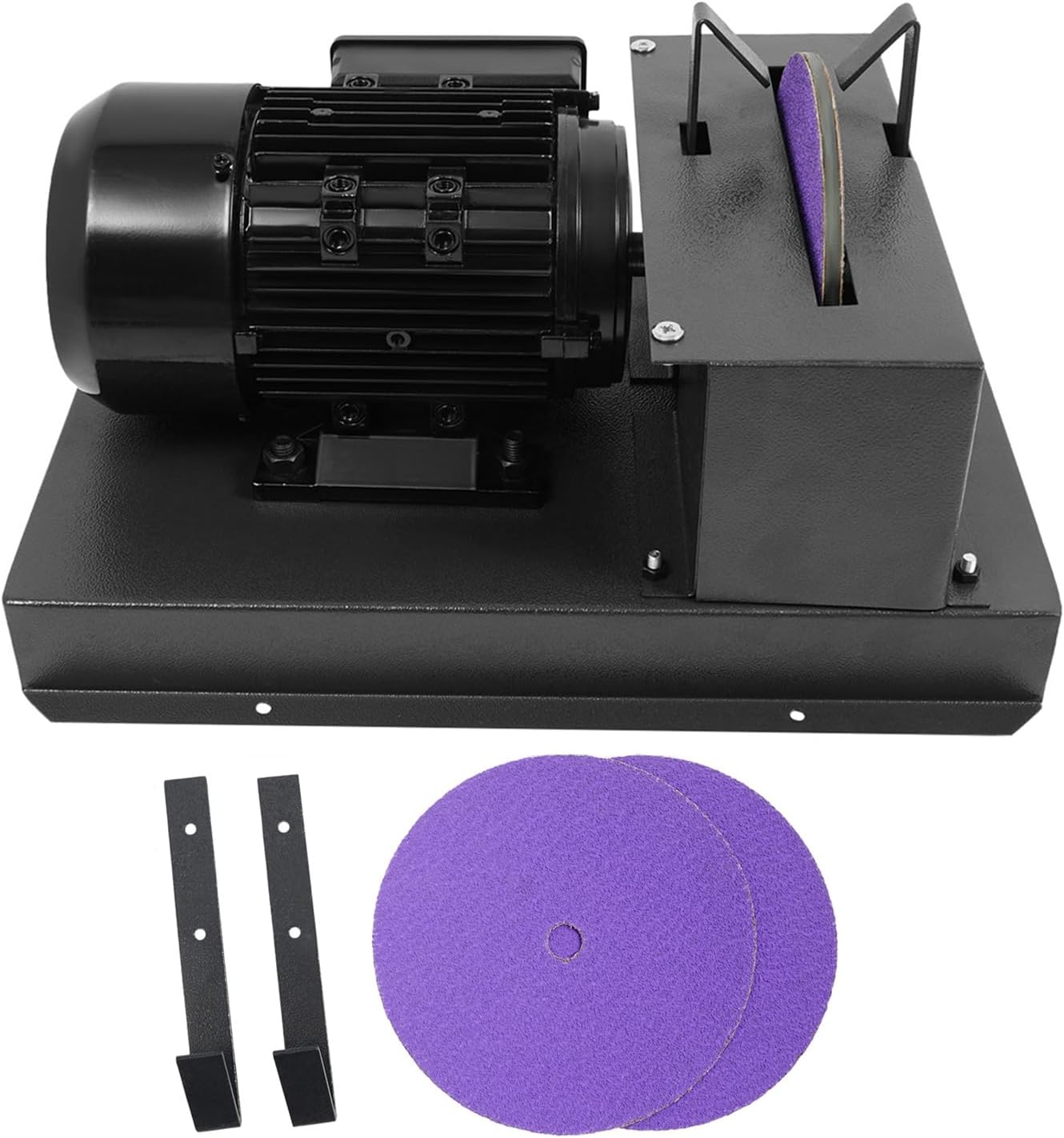 2/3HP 500W Lawn Mower Blade Sharpener 1700RPM Professional Electric Mower Blade Sharpener Bench Grinder Sharpening Machine w/ 7inch Ceramic Wheel for High/Low Lift Blades, Gator/Flat Blades