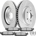 SCITOO CB5Z1125A,120.61102,54171;54166 ATD1508C,D1508-8715 Front Brake Pads and Rotors Fit For 2011-2018 For Ford Explorer,2012-2018 For Ford Flex,2011-2018 For Ford Taurus,2011-2012 For Lincoln MKS