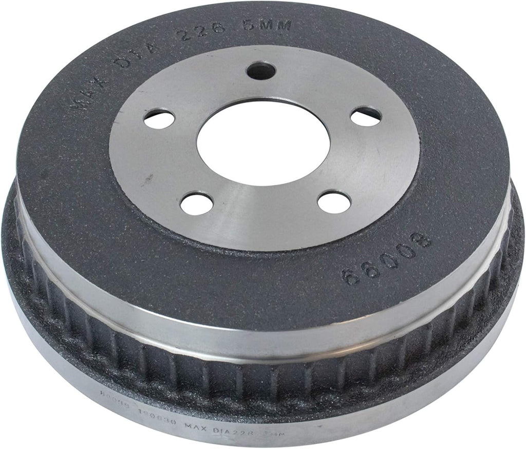 TRQ Front & Rear Ceramic Brake Pad Performance Rotor Shoes & Drum Kit Compatible with Ford