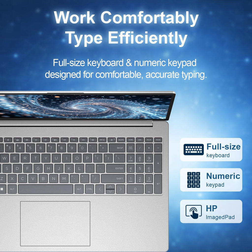 HP 15.6' FHD IPS Touchscreen Laptop | Intel Core i7 Processor | 64GB DDR4 RAM | 1TB PCIe SSD | Windows 11 | Wi-Fi 6E | Full-Size Keyboard with Numeric Keypad | Privacy Camera Shutter & Mic Mute