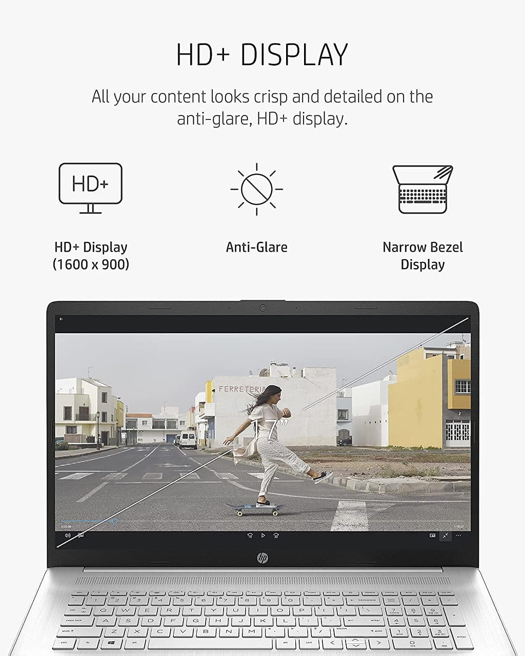 HP Pavilion 17.3 inch Laptop, HD+ Narrow Bezel Touchscreen, AMD Ryzen 5 5500U Processor (Beats i7-1185G7), AMD Radeon Graphics, Long Battery Life, Windows 11 (32GB RAM | 1TB SSD), Silver