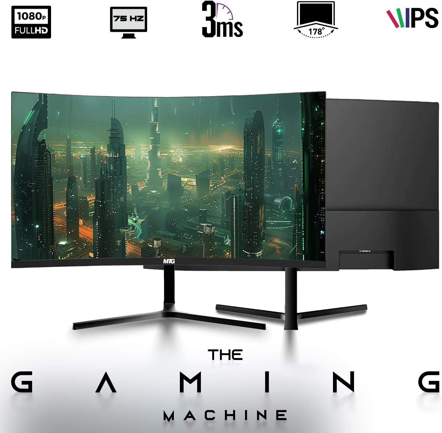 HP Gaming PC Desktop Computer 5911 AMD A10-9700, RX 550, 16GB RAM, 1TB SSD, 24 Inch Curved Monitor, RGB KBM with AI Copilot, WiFi, RGB Headphone, Webcam, Windows 11 (Renewed)