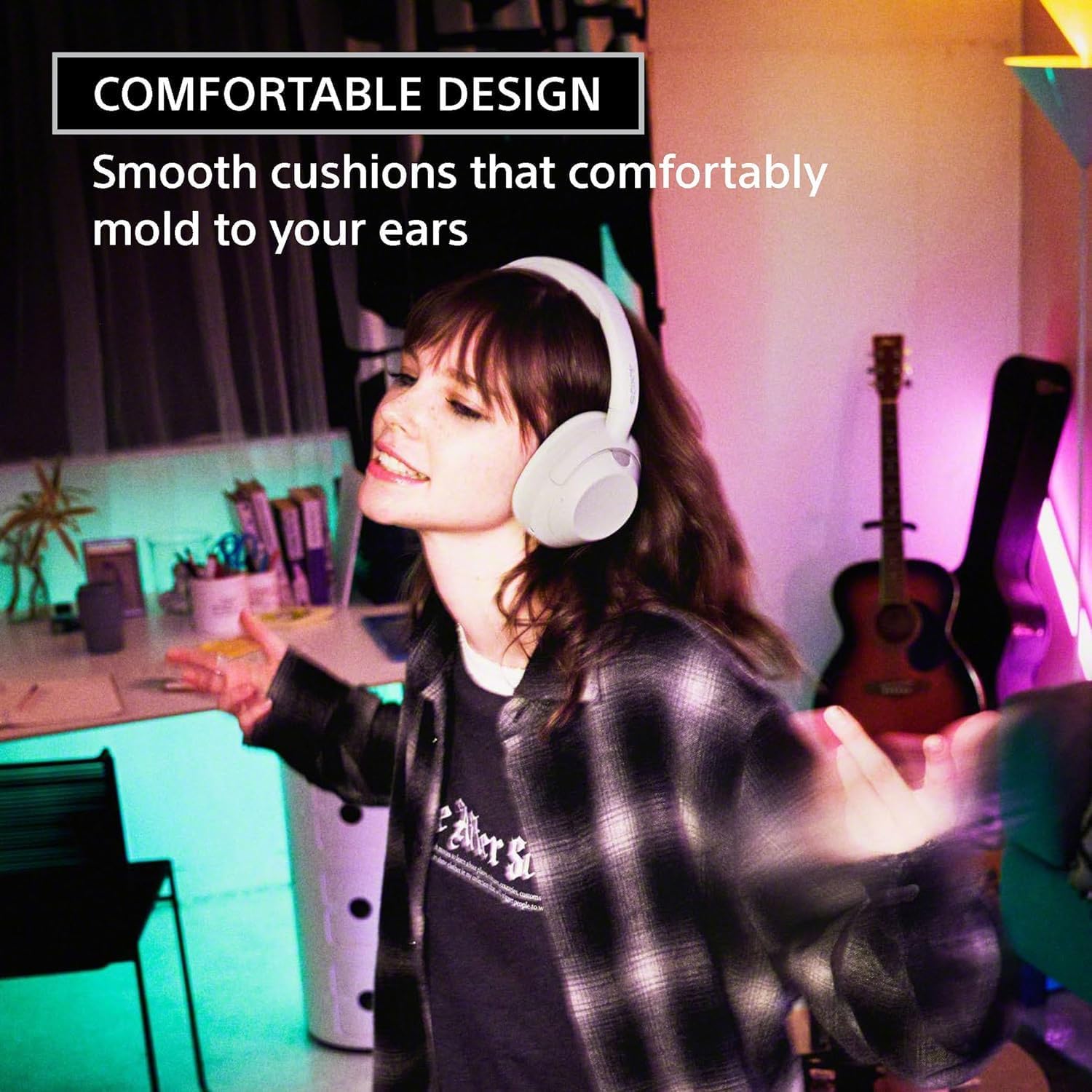 Sony ULT WEAR Noise Canceling Wireless Headphones with Alexa Built-in, Massive Bass Comfortable Design, Black WHULT900N/B Bundle with Pro Audio Headphone Stand + Microfiber Cloth