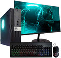 Dell 5060 Desktop PC w/RGB LEDs | Windows 11 Pro | Intel i5-8500 | 16GB RAM 500GB SSD | RENEWED 24' FHD Monitor | Home or Office Optiplex Computer | 5G WiFi + BT (Renewed)