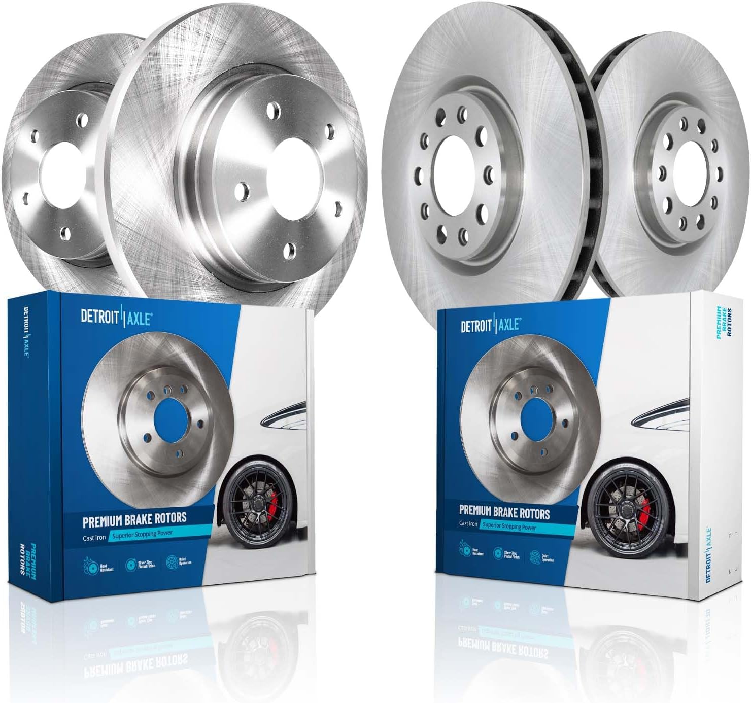 Detroit Axle - Brake Rotors for 2011-2015 Chevrolet Volt 2014-2015 Cruze 2012-2014 Orlando 2012-2017 Buick Verano, Disc Brake Rotors Replacement : 11.81' inch Front and 11.50' inch Rear Rotor