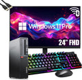 Lenovo ThinkCentre M720s SFF Desktop Computer PC with 24' FHD Monitor, Intel Core i3-8100, 16GB RAM, 512GB SSD, Wi-Fi, Keyboard & Mouse, Windows 11 Pro (Renewed)