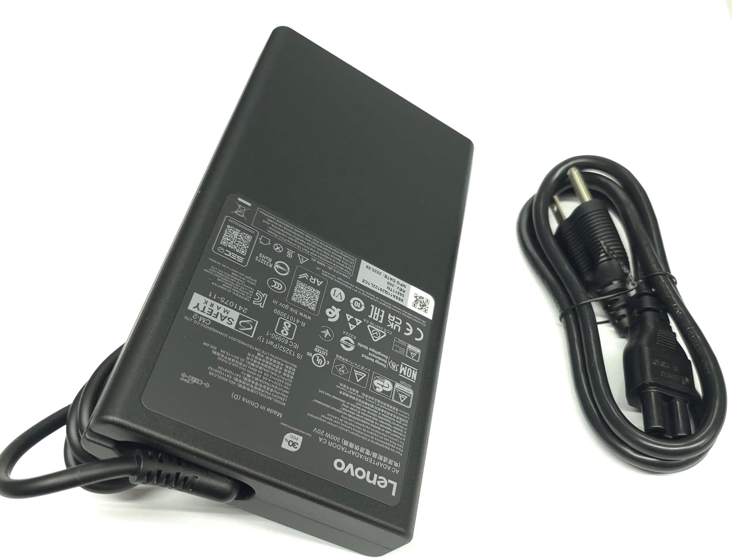 Lenovo Slim 300W AC Adapter for Legion 7 7i 5i 5Pro Thinkpad R7000P R9000P ADL300SDC3A ADL300SLC3B, SA11029122, 5A11Q29124.