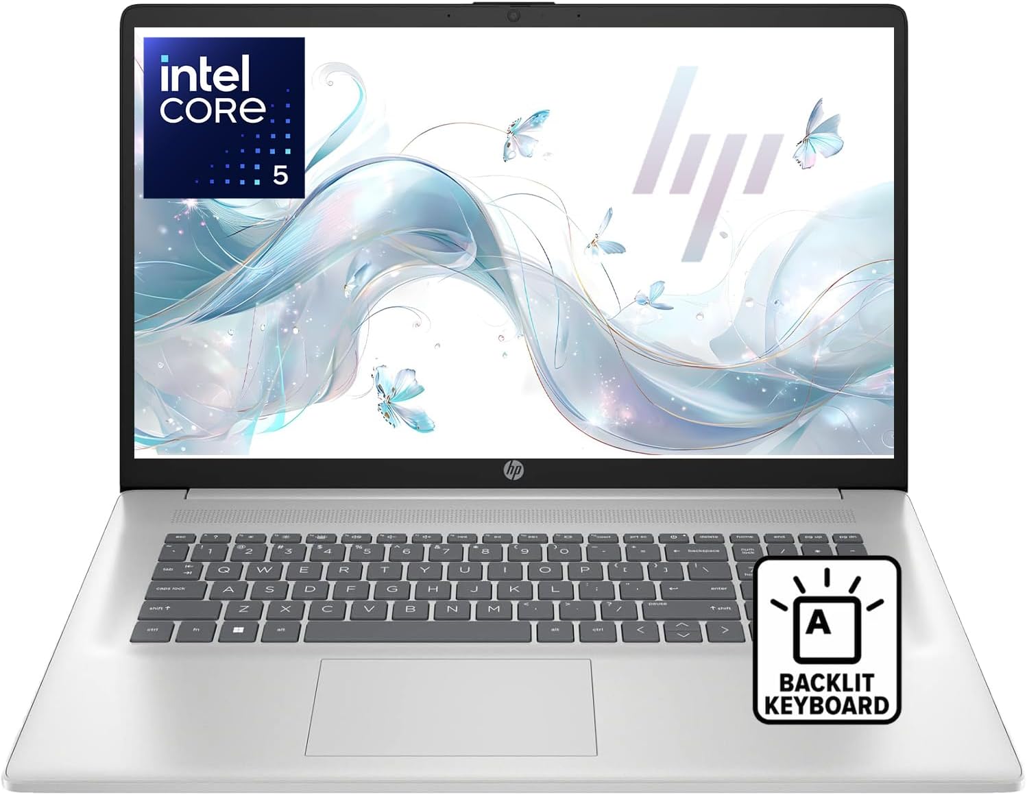 HP 17.3' FHD Premium Laptop 2026 Edition | Intel Core 5-120U CPU up to 5.0GHz (Beats i7-1335U) | 32GB RAM | 1TB PCIe SSD | Backlit Keyboard | Wi-Fi 6 | Bluetooth 5.3 | Windows 11