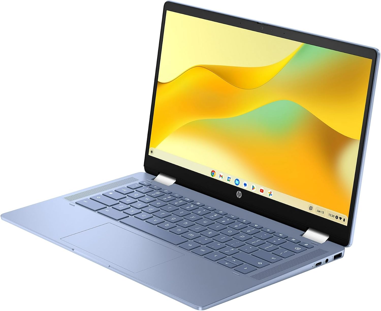 HP Chromebook x360 14 inch FHD IPS Touch 2-in-1 Laptop | Intel Processor N100 | Intel UHD Graphics | Bluetooth |Sky Blue| 4GB RAM | 64GB SSD | Chrome OS | Bundle with Black Bag