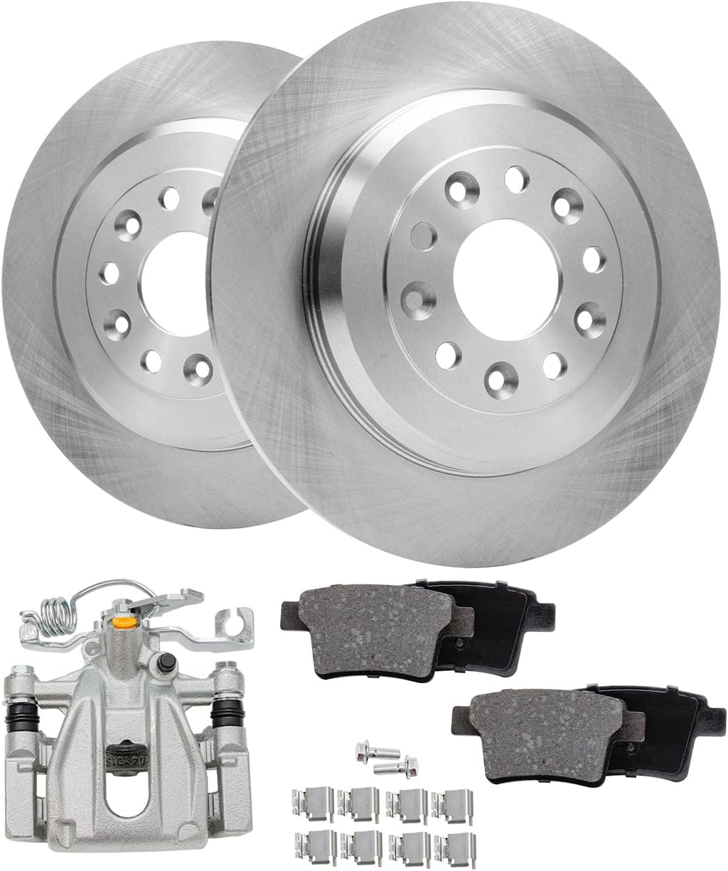 Detroit Axle - Rear Brake Kit for Ford Five Hundred Freestyle Taurus X Mercury Montego Sable, Disc Brake Rotors Ceramic Brake Pads Brake Caliper Replacement