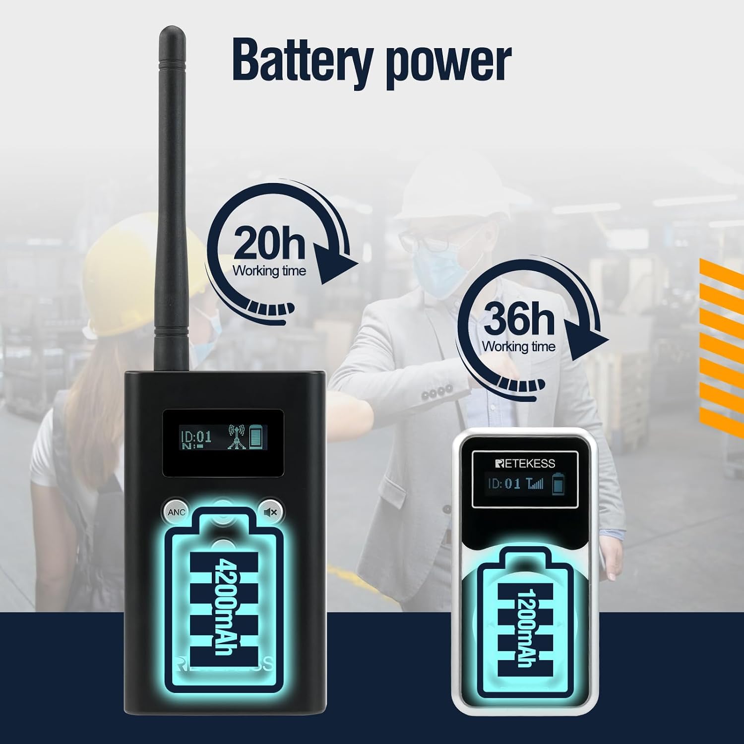 Retekess T130P Wireless Tour Guide System, Noise Reduction,328ft,Tour Guide Headsets with Over Ear Headphones for Factory (1 TX 15 RX)