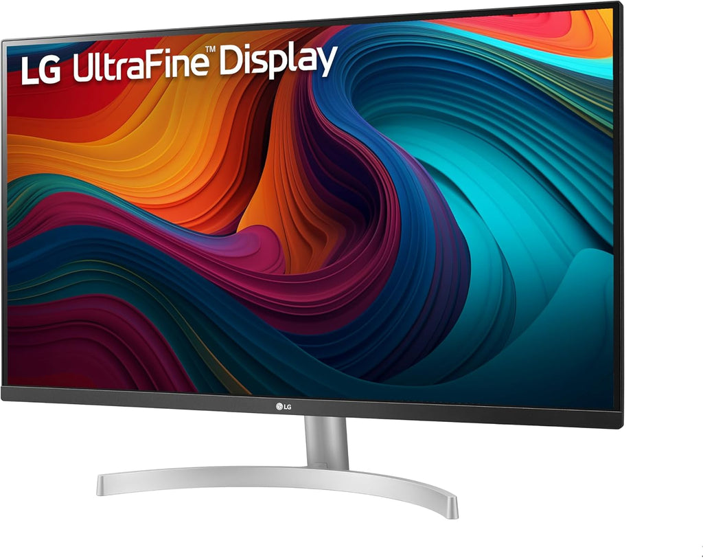 LG 32UN500-W Monitor 32' Ultrafine (3840 x 2160) Display, AMD FreeSync, DCI-P3 90% Color Gamut, HDR10, Built-in Speakers, 3-Side Virtually Borderless Design - Silver/White