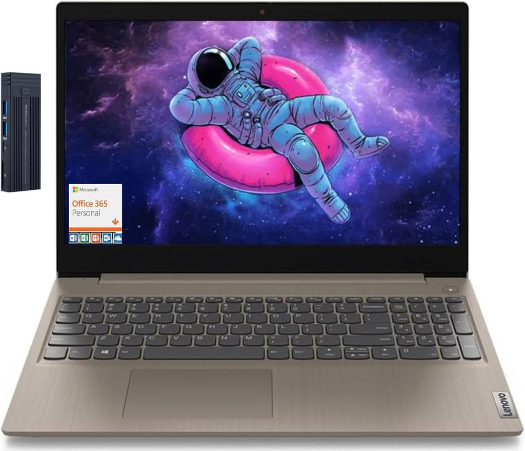 Lenovo IdeaPad 3 15' FHD Laptop with Office 365, Intel Core i3-1115G4 Processor, 12GB RAM 256GB SSD, 256gb 9H Docking Station, Webcam, Wi-Fi, Bluetooth, Windows 11 Home, Almond