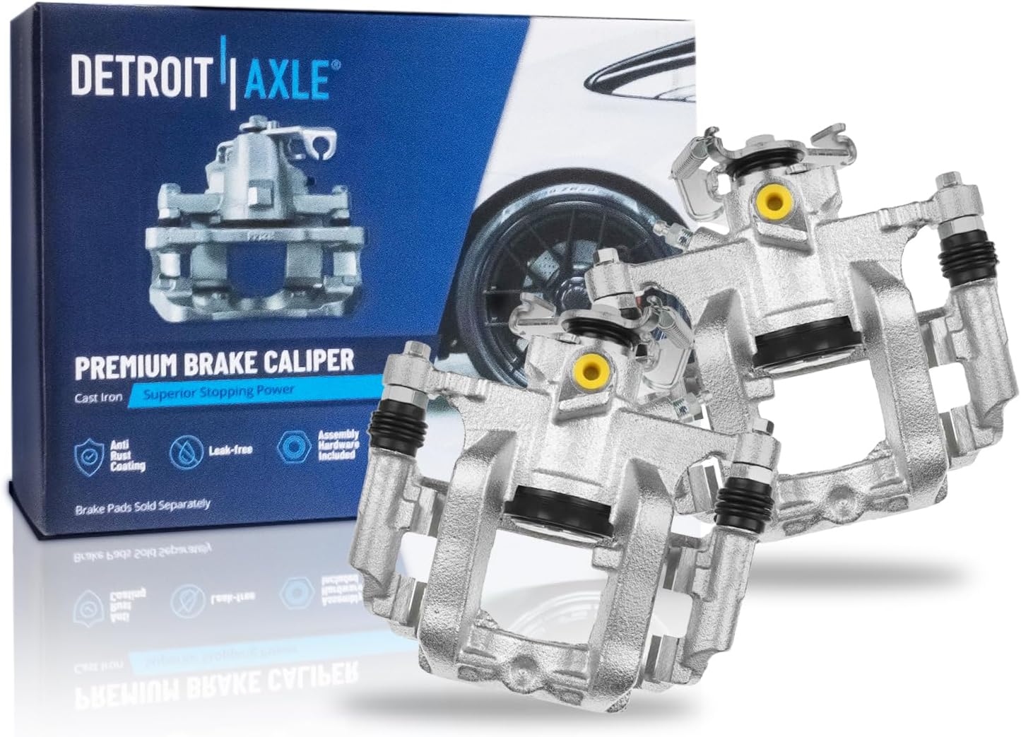 Detroit Axle - 2pc Rear Brake Caliper for 2011-2015 Chevrolet Cruze, 2016 Cruze Limited, Disc Brake Calipers with Brackets Replacement
