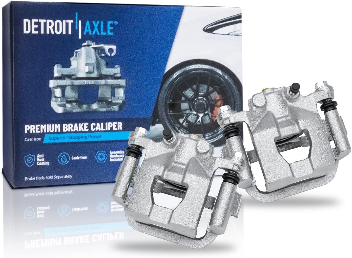 Detroit Axle - Brake Kit for 2002-2006 Nissan Altima Disc Brake Rotors Ceramic Brakes Pads Brake Calipers 2003 2004 2005 Replacement [11.65 inch Front & 11.46 inch Rear Rotors]