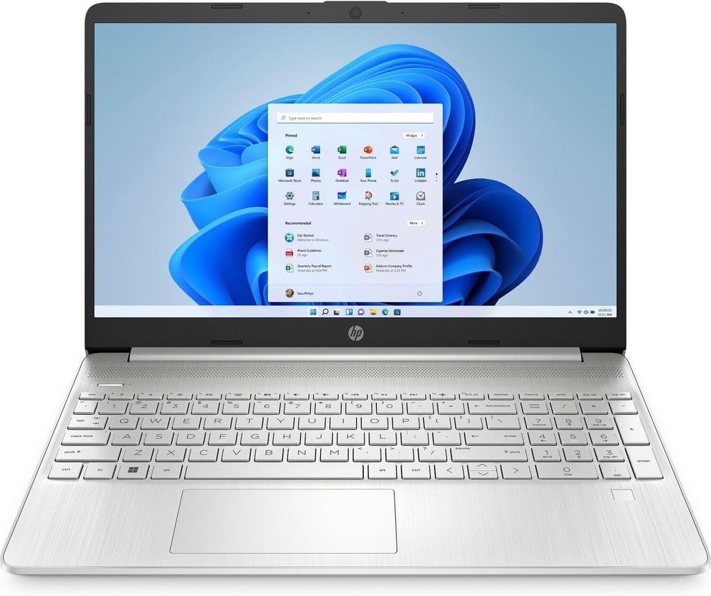 HP Laptop 15-dy0701ds 15.6-inch Large Notebook Intel Celeron N4120 4GB DDR4 RAM 128GB PCIe SSD Traditional Computer PC w/ Bluetooth HD Webcam Dual-Speaker SD Card Reader HDMI Windows 11 Home (Renewed)