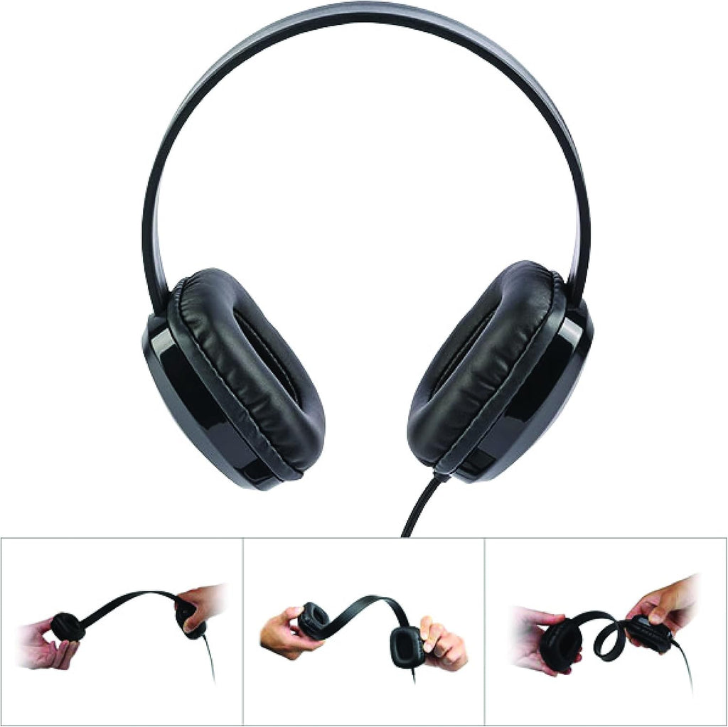 Cyber Acoustics USB Stereo Headphones (ACM-6005-20) for PCs and Other USB Devices in The Office, Classroom or Home - 20 Pack