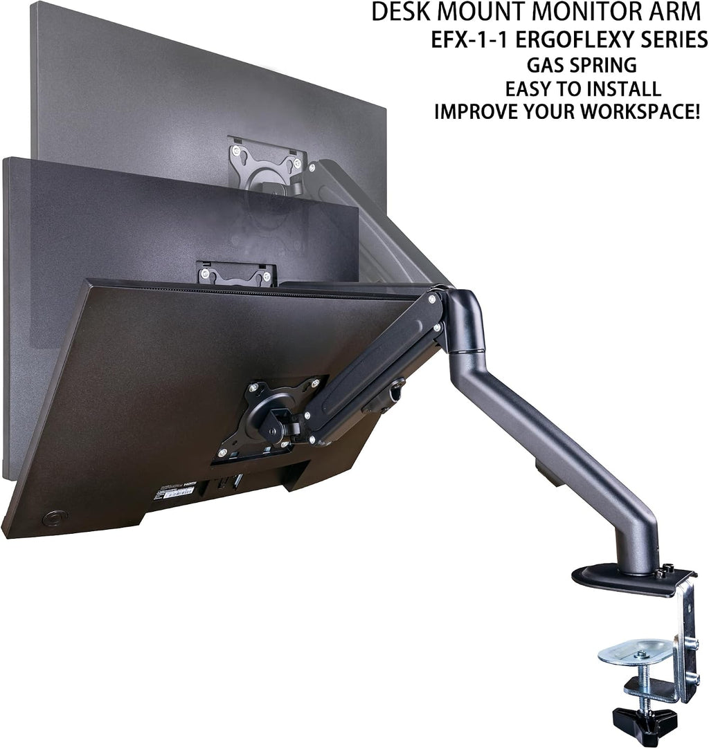 ASUS TUF Gaming 27' FHD IPS Monitor with 1ms Response Time, 180Hz Refresh Rate, Anti Glare, Flicker Free, VESA Mount (100mm), Displayport, HDMI, Black Color w/DKZ Hub & ErgoFlexy Single Mount Arm