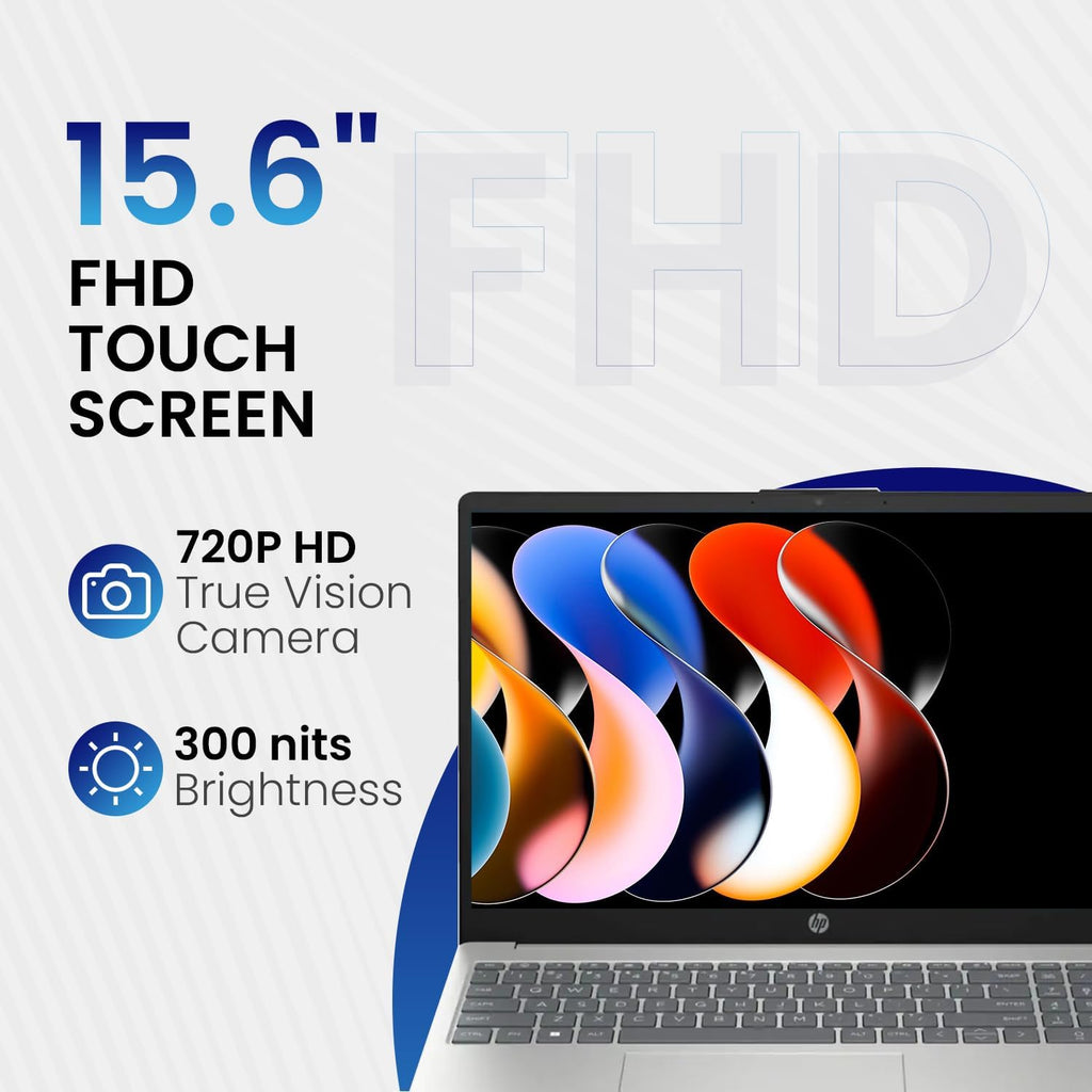 HP 2025 Essential 15 Next Gen AI Copliot Business Laptop, 15.6' FHD Touchscreen Display, Intel i7-1355U, 32GB RAM, 1TB SSD, Wi-Fi 6, USB-C, Win11 Home, Silver, Bundle with ADATA 512GB External SSD