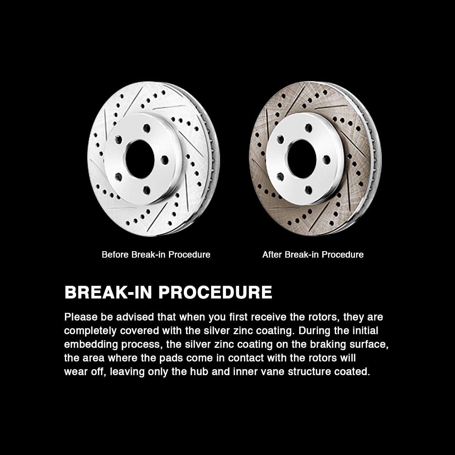 PowerSport Front Brakes and Rotors Kit |Front Brake Pads| Brake Rotors and Pads| Ceramic Brake Pads and Rotors |fits 1997-2002 Subaru Forester, Impreza, Legacy, Outback