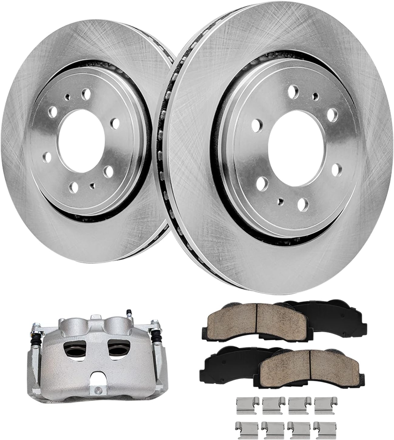 Detroit Axle - Front Brake Kit for Ford 2010-2021 Expedition, 2010-2011 F-150, 2010-2021 Navigator, Disc Brake Rotors Brake Caliper Ceramic Brakes Pads Replacement [13.78 inch Rotors]