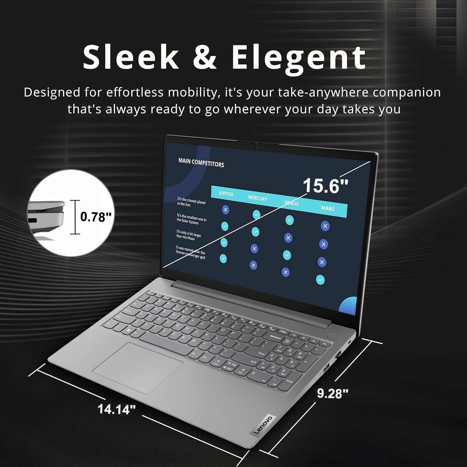 Lenovo Laptop Computer for Home, Student, Business (15.6' FHD, AMD Ryzen 5 7520U (> Intel i5-1235U), 8GB RAM, 512GB SSD), Numeric Keypad, Webcam w/Shutter, Ethernet, Wi-Fi 6, Win 11 Pro w/AI Copilot
