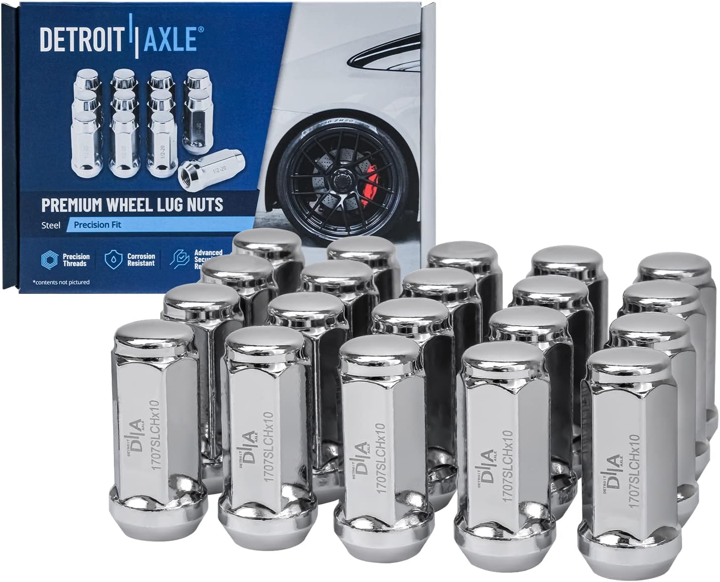 Detroit Axle - Brake Kit for Chevy Malibu Pontiac G6 Saturn Aura, Disc Brake Rotors Brake Pads Wheel Bearing Hubs Wheel Lug Nuts Replacement [11.65'' inch Front & 10.63'' inch Rear Rotor]