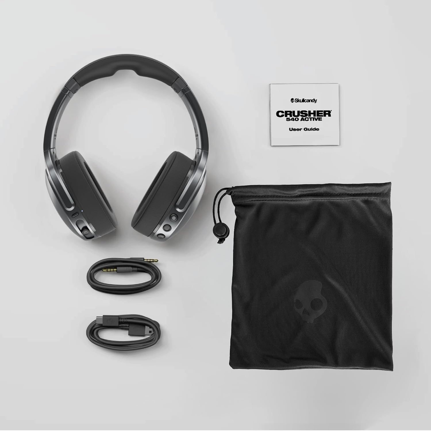 Skullcandy Crusher 540 Active Wireless Bluetooth Headphones with Multi-Sensory Bass, Noise Isolating Over-Ear Fit, Sweat and Water Resistant, 40 Hours Battery, Microphone for iPhone Android - Forest