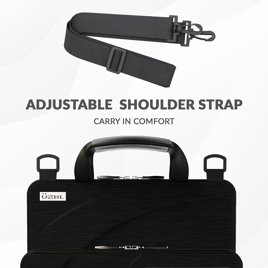 UZBL 11-11.6 Inch Always-on Chromebook Protective Hard Case with Accessory Pouch and Adjustable Shoulder Strap (20 Pack)