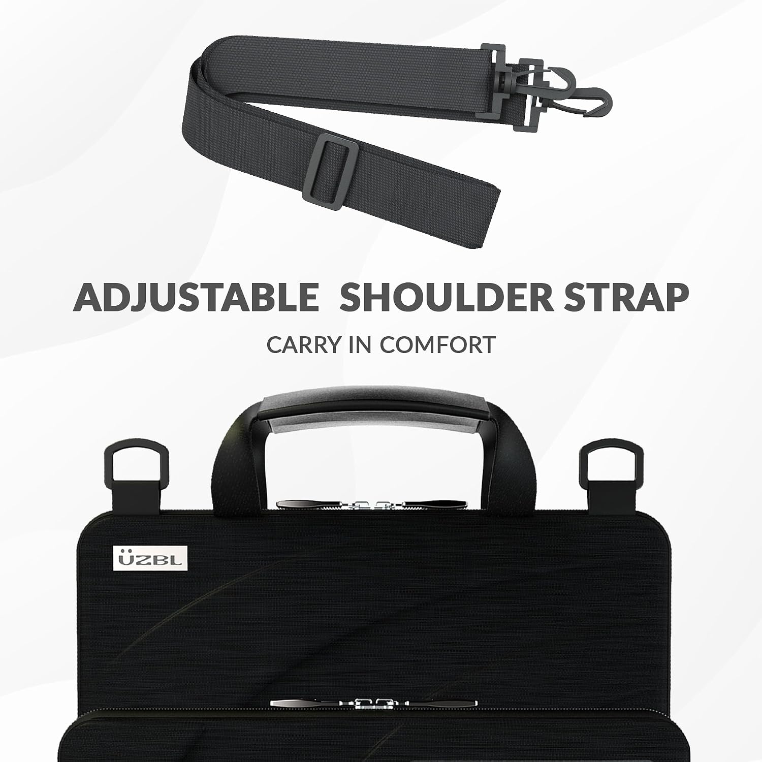 UZBL 11-11.6 Inch Always-on Chromebook Protective Hard Case with Accessory Pouch and Adjustable Shoulder Strap (20 Pack)
