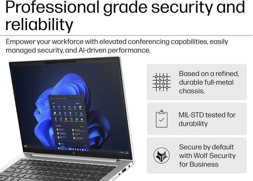 HP EliteBook 840 G11 Business AI PC Laptop (14' FHD+ Anti-Glare, Intel 12-Core Ultra 7 155U (> i7-1355U), 16GB DDR5 RAM, 512GB SSD), Fingerprint, 5MP IR Webcam, Backlit, 2X Thunderbolt 4, Win 11 Pro