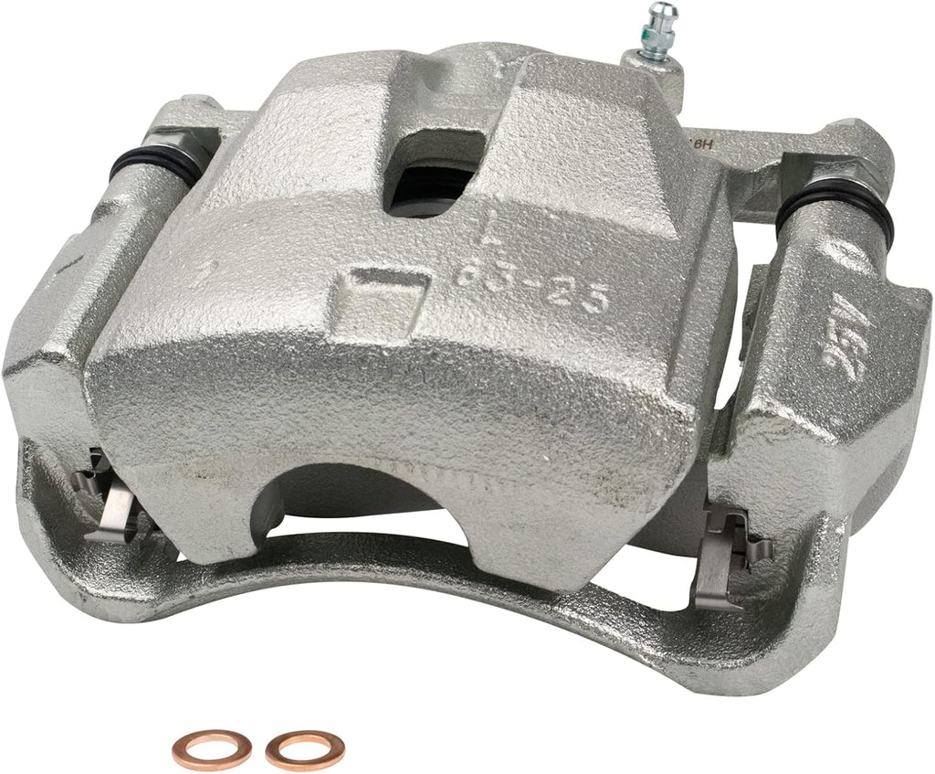 TRQ Performance Front Brake Pad and Rotor Set Ceramic Vented Coated Rotors Calipers Compatible with 2006-2012 Toyota RAV4