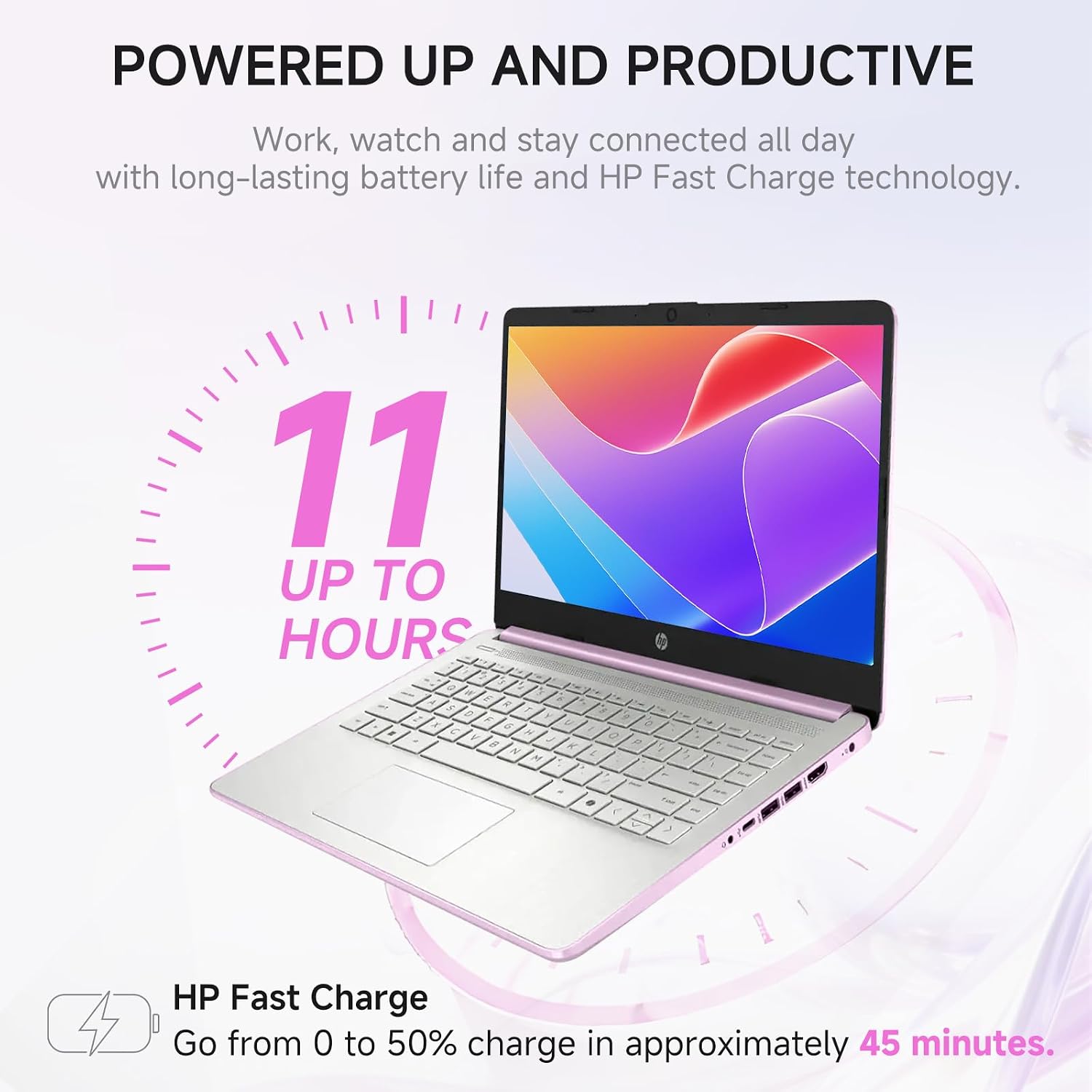 HP 2026 14 inch Laptop Computer, Copilot AI, Intel N150, 16 GB RAM, 512 GB Storage(128GB UFS+256GB MSD+128GB UFD), 1-Year Office 365, WiFi 6, Ultra Light, Portable, Windows 11 Pro, Honey Lavender