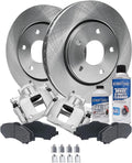 Detroit Axle - Front Brake Kit for 08-12 Chrysler Town & Country Dodge Grand Caravan 09-12 VW Routan, Disc Brake Rotors Ceramic Brakes Pads Replacement Brake Calipers: 11.89' inch Rotor