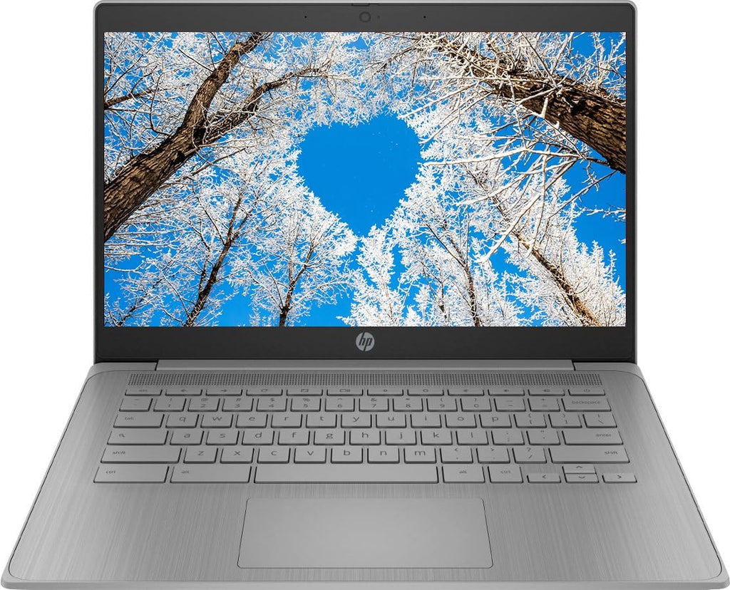 HP Flagship Chromebook 14 HD Student Laptop, Intel Pentium Quad-Core N4120 Processor, 4GB RAM, 64GB eMMC, Wi-Fi 5, Webcam, Bluetooth, Zoom Meeting, Chrome OS, w/GM Accessory