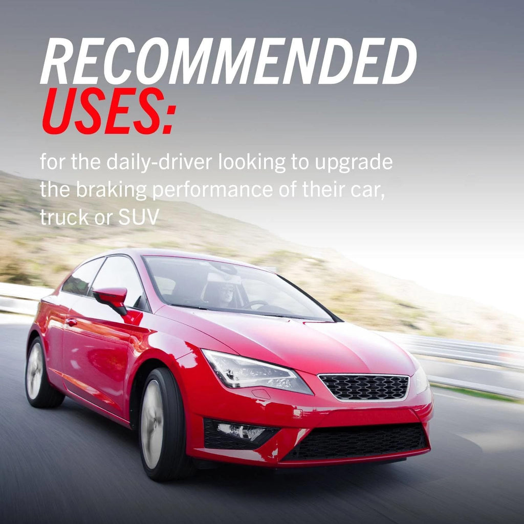 PowerStop Front and Rear Brake Kit for Chrysler 300 2012-21 |Dodge Challenger 2012-20 - Carbon-Fiber Ceramic Brake Pads + Drilled & Slotted Rotors + Red Powder Coated Calipers, KC2853A