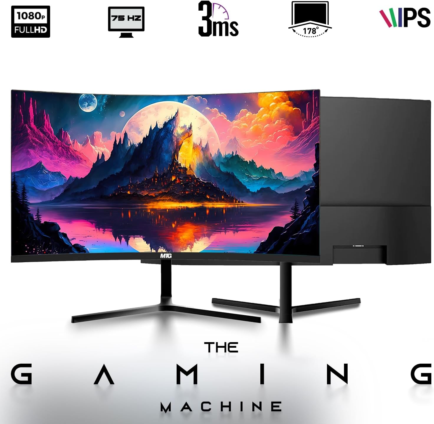 MTG Khuno Gaming Tower PC- Intel Core i5-8th Gen, GTX 1660S 6GB 192bits, 16GB ARGB Ram, 1TB Nvme, 24 Inch Curve Monitor, RGB Gamer Bundle Combo, Webcam, Win 11 Home