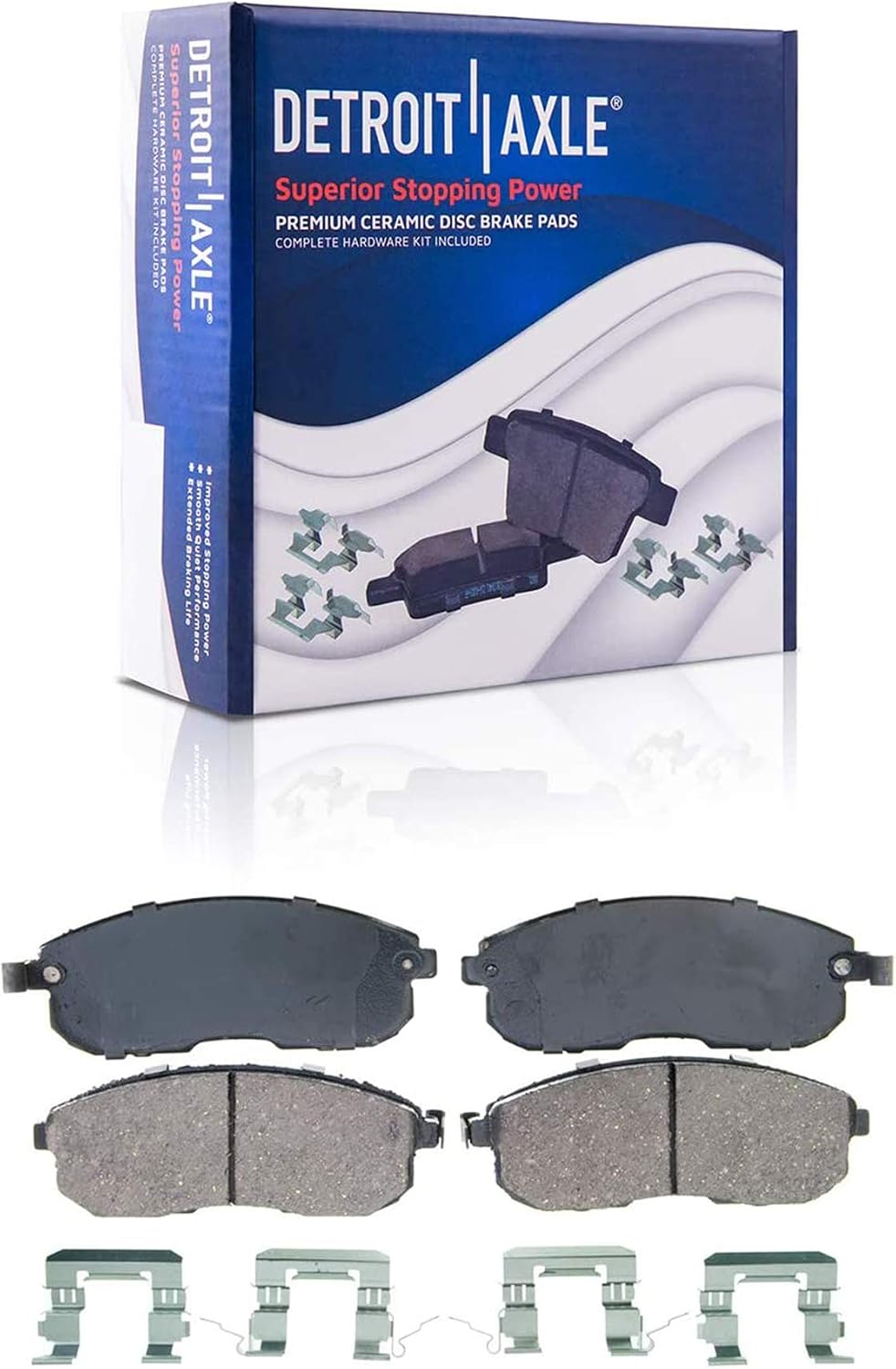 Detroit Axle - Front Brake Kit for 2007-2010 Nissan Altima Disc Brake Rotors 2008 2009 Ceramic Brakes Pads Replacement Brake Caliper : 11.65' inch Rotor