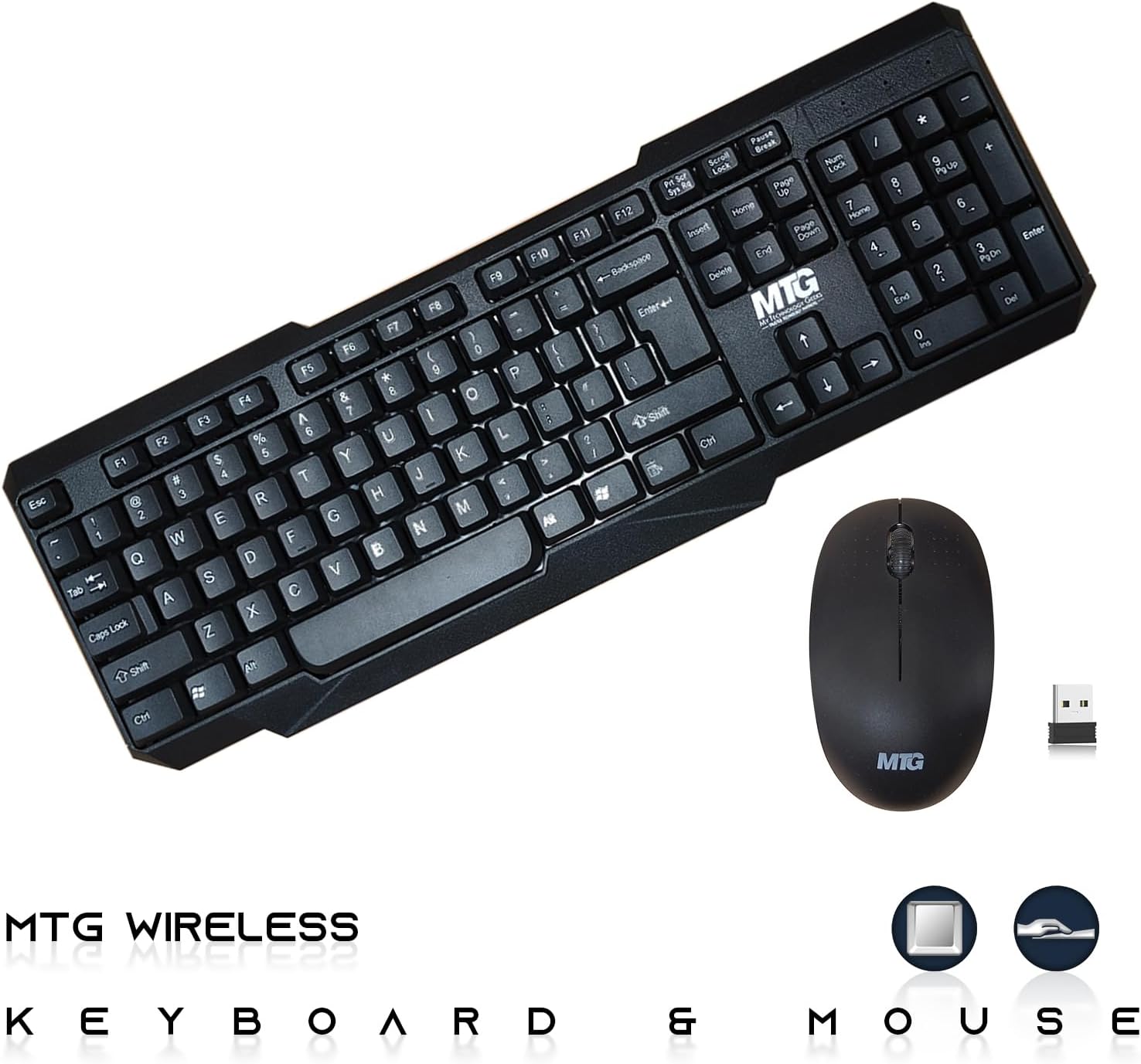 MTG 27' Curved Monitor Full HD 1080P Frameless Screen, HDMI DP USB Audio, Low Motion Blur, VESA Mount, Webcam with Wireless Keyboard Mouse & Soundbar, Computer Monitor for Gaming, Home and Office
