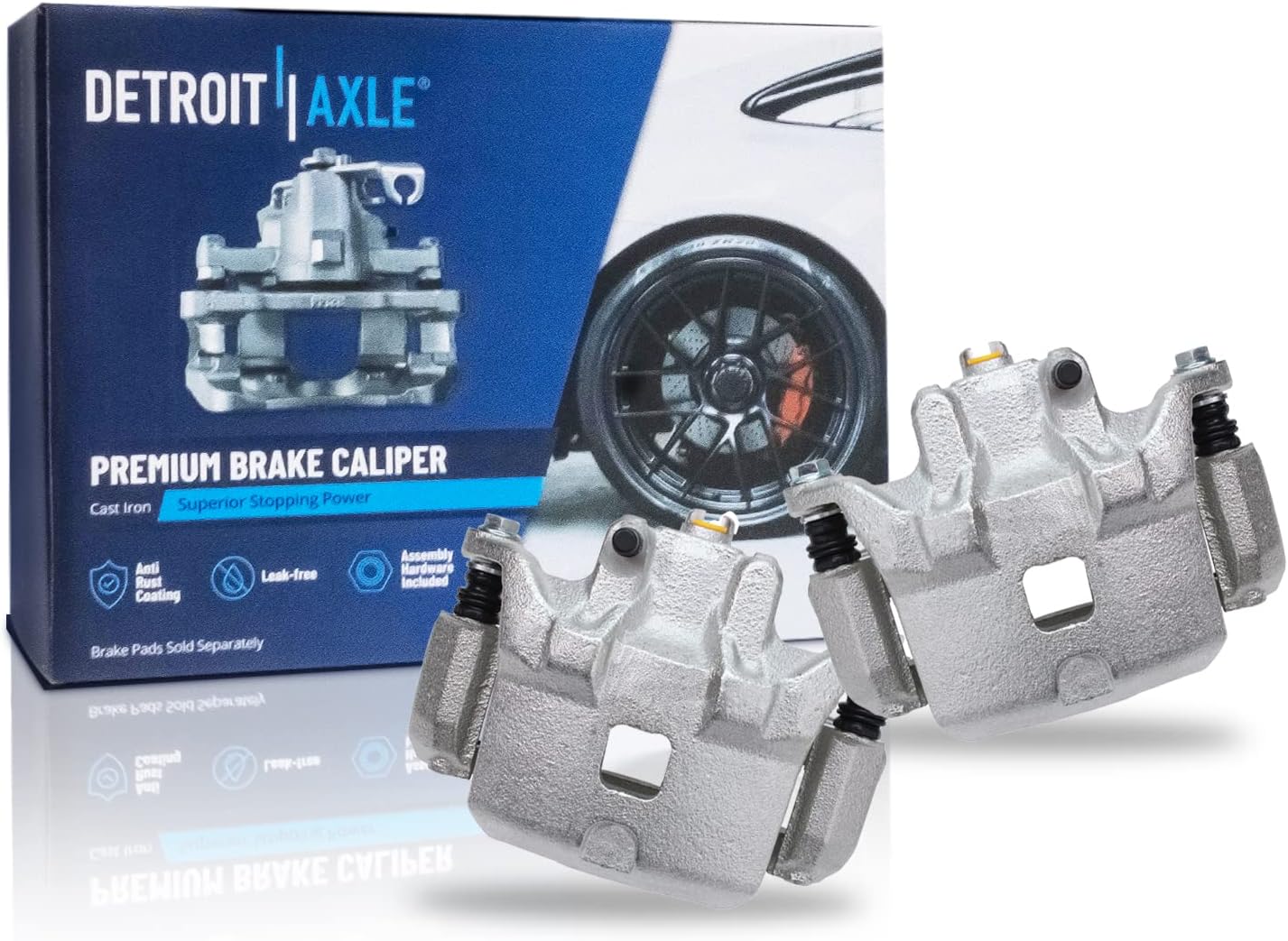 Detroit Axle - Brake Kit for 2002-2006 Nissan Altima Disc Brake Rotors Ceramic Brakes Pads Brake Calipers 2003 2004 2005 Replacement [11.65 inch Front & 11.46 inch Rear Rotors]