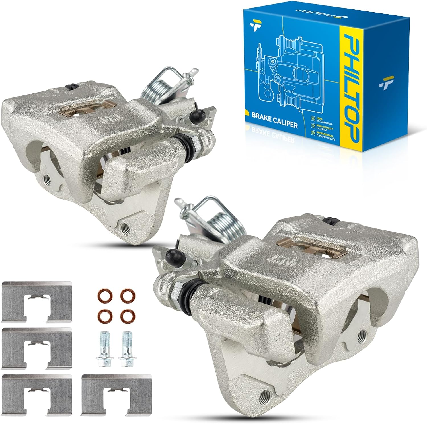 PHILTOP Brake Caliper Rear Compatible with 1998-2007 Honda Accord, 2004-2008 Acura TSX, 19-B2068, 19-B2069