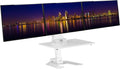 Mount-It! Triple Monitor Electric Standing Desk Converter - 3 Monitor Standing Desk is Height Adjustable, Sit-Stand Converting Desk for Home, Office Monitor Mounts Fits Screens up to 32' White