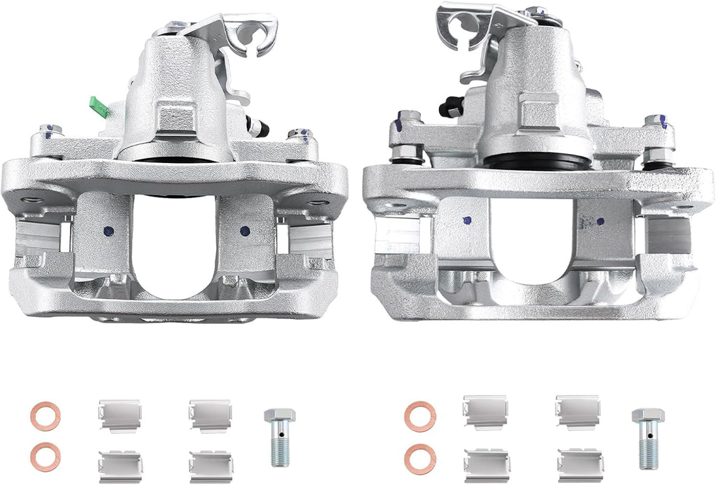 Betthand Rear Brake Calipers (w/Single Piston Front Caliper) Fit for 08-16 Dodge Grand Caravan, 08-16 Chrysler Town & Country, 09-14 Volkswagen Routan, 12-16 Ram C/V, 3.3/3.6/3.8/4L: 18B5080+18B5081